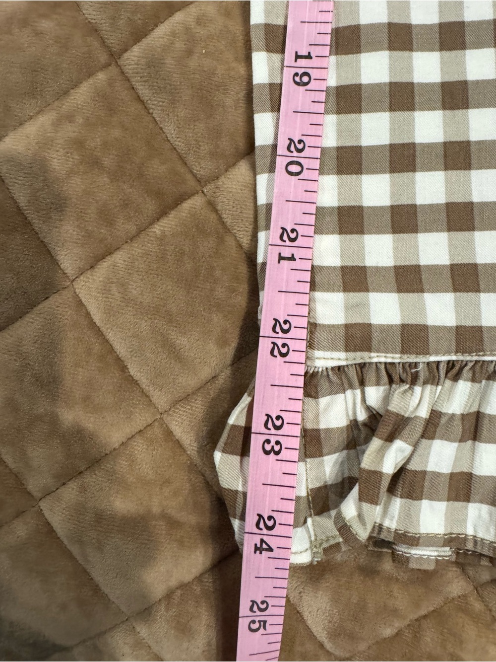 Maeve Brown&White Gingham Ruffle-Hem wide leg Pants w/ pockets! Fun&Flattering! - Picture 3 of 14